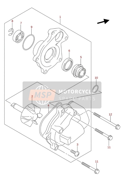 Suzuki UH125A BURGMAN 2019 Pompe à eau pour un 2019 Suzuki UH125A BURGMAN